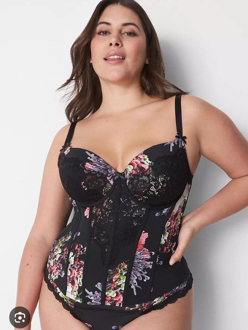 Cacique Micro Corset With Lace- Sz 40DD